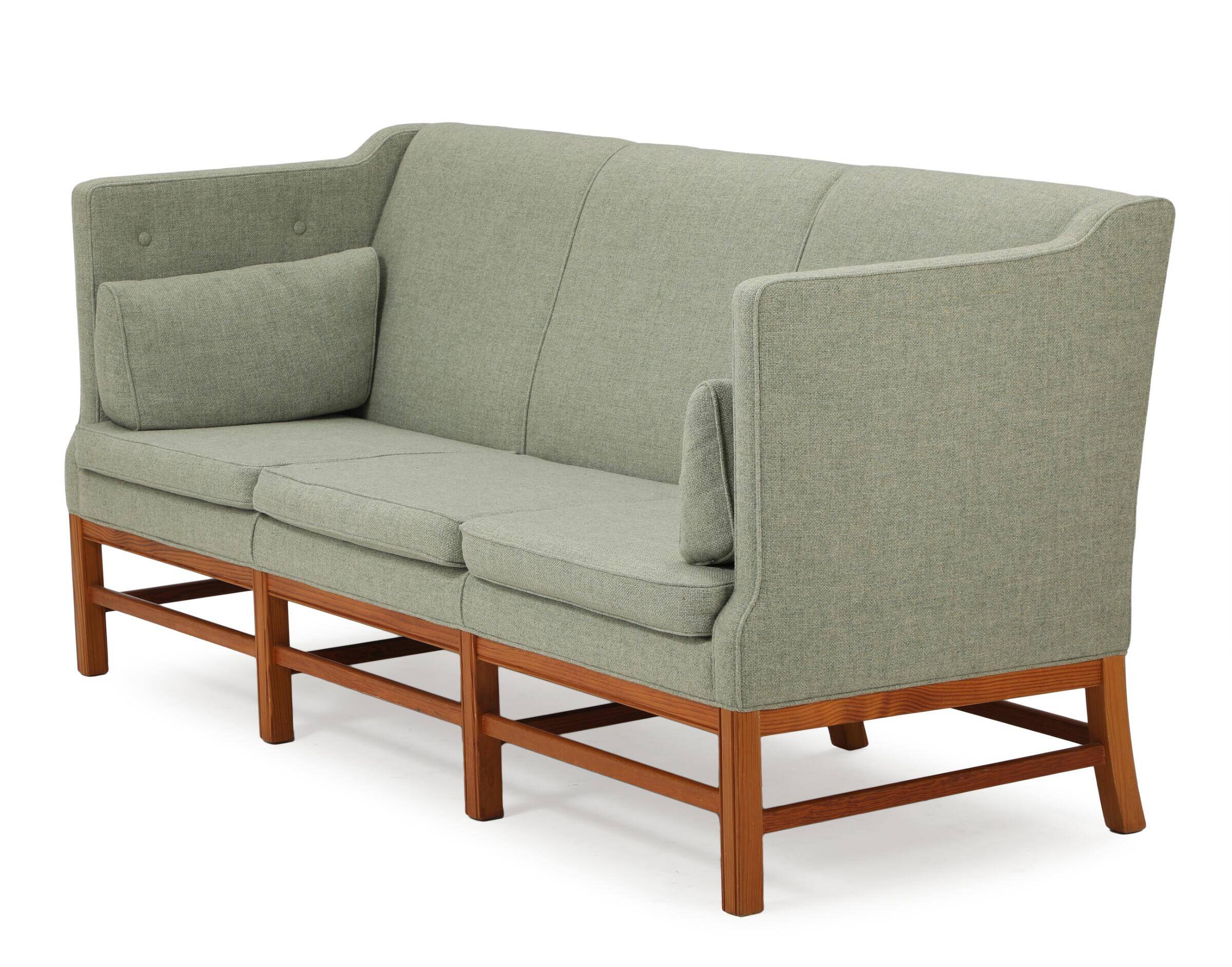 Vintage Wooden Danish Mid Century Three Seater Sofa, 1960s