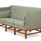 Vintage Wooden Danish Mid Century Three Seater Sofa, 1960s