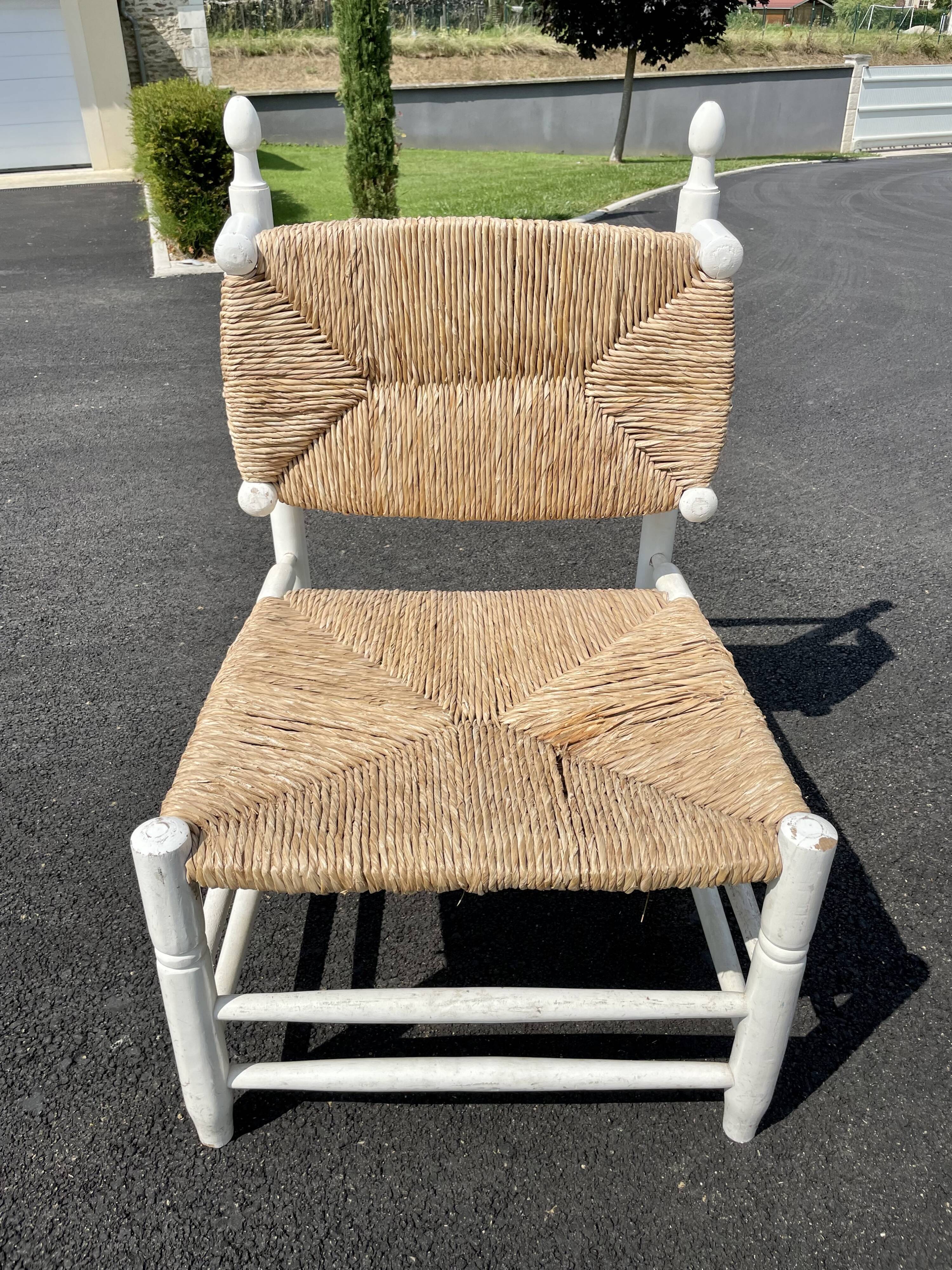 Vintage armchair 1950 wood mulched heater