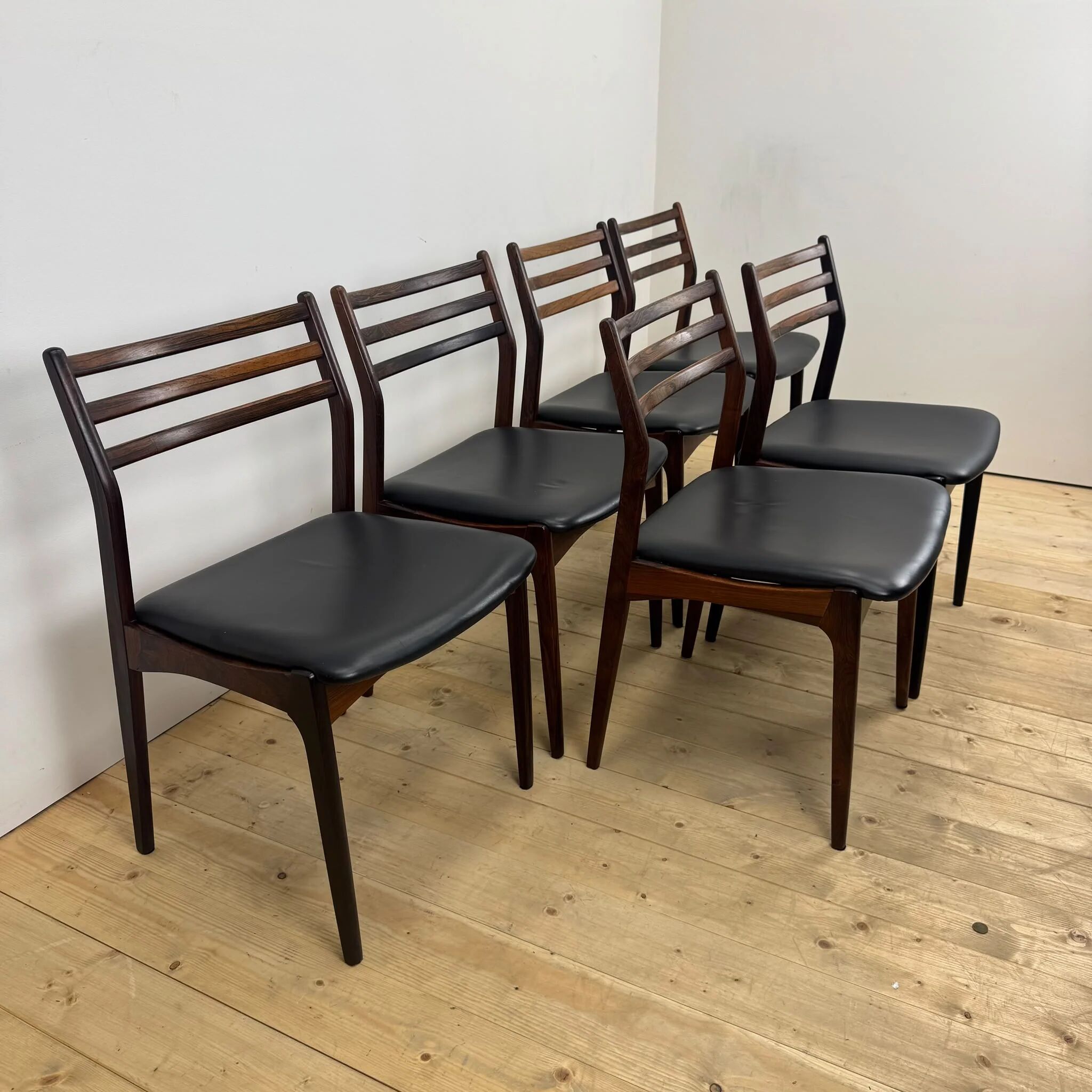 Ensemble de six chaises par Vestervig Erikson, années 1960