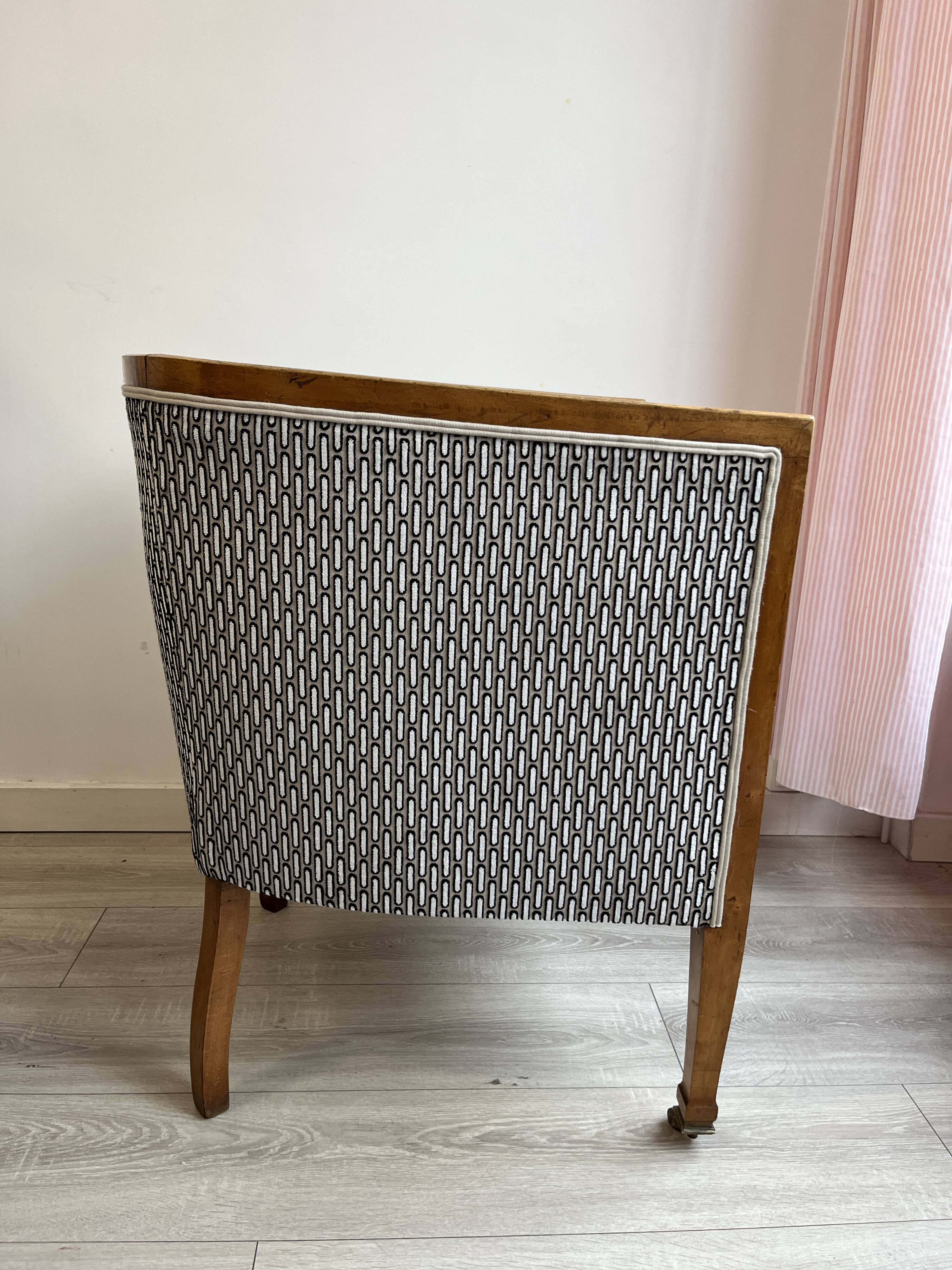 Art Deco Style Barrel Armchair