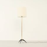 Brass and lacquered metal floor lamp, Spain, 1950s