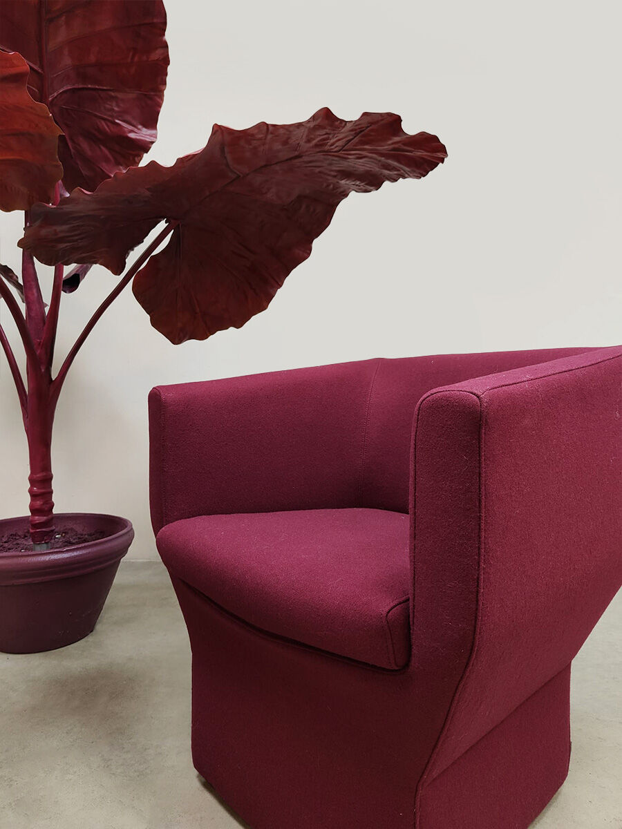 Vintage design geometric lounge chair Walter Knoll 1990