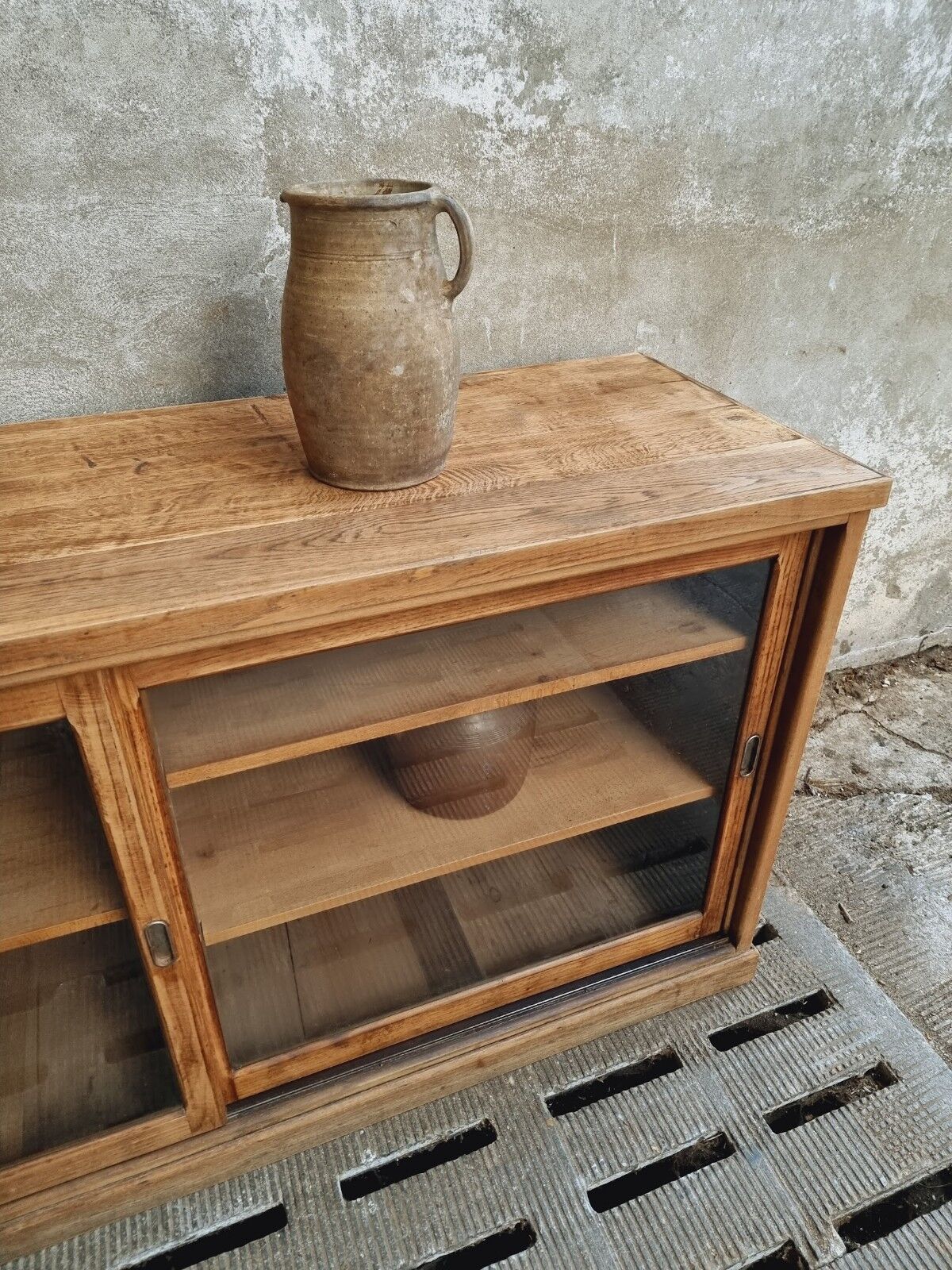 Antique display cabinet school cabinet oak sideboard 250 cm