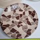 Ensemble de quatre assiettes Terrazzo assorties de la faïencerie de Gien, 22,5 cm