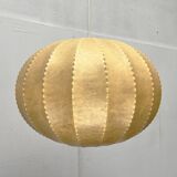 Modern mid-century German cocoon pendant lamp by Friedel Wauer for Goldkant Leuchten, 1960s.