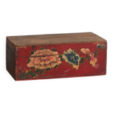 Antique red box with floral patterns (circa 1900) #34