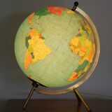 Globe terrestre lumineux taride verre 1969