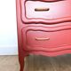 Terracotta wood chest of drawers