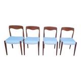 Set of 4 Scandinavian teak chairs