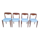 Set of 4 Scandinavian teak chairs