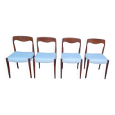 Set of 4 Scandinavian teak chairs