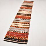 3x12 Pastel Tons Handwoven Pattern Kilim Rug, Rug For Hallway