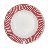 Plate Digoin Sarreguemines model Jacquot red