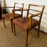 Paire de fauteuils accoudoirs vintage