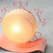 Mid-Century Intricate Italian Pink Wall Lamp, 1960s