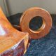 Vintage wood and cotton lamp