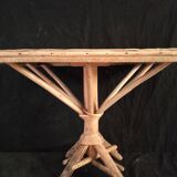 Children's wooden lounge and chestnut weaving