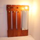 Wall coat rack with lighting Czechoslovakia 1960s