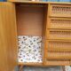 Armoire penderie commode en rotin vintage