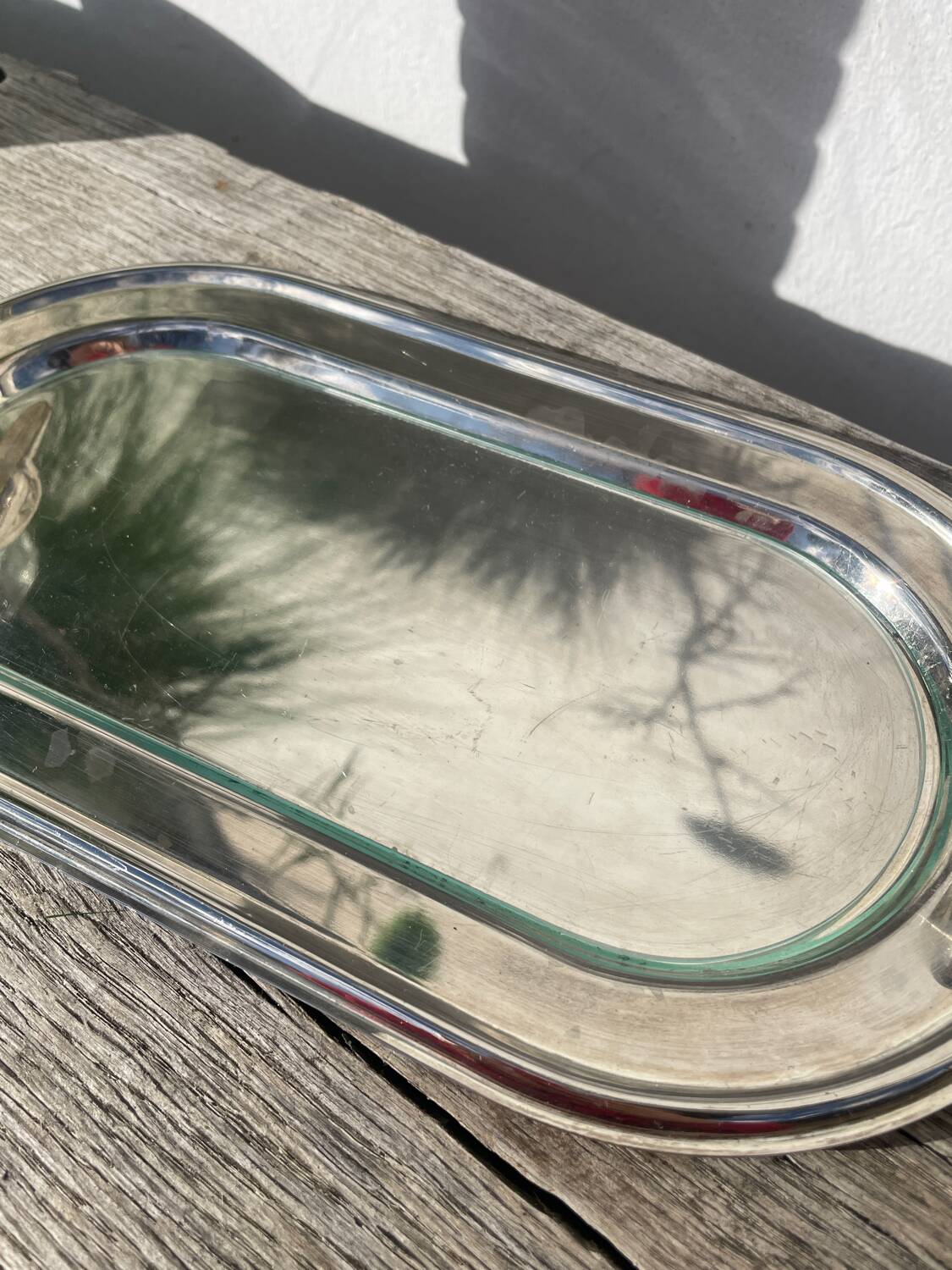 Silver-plated duck foie gras dish