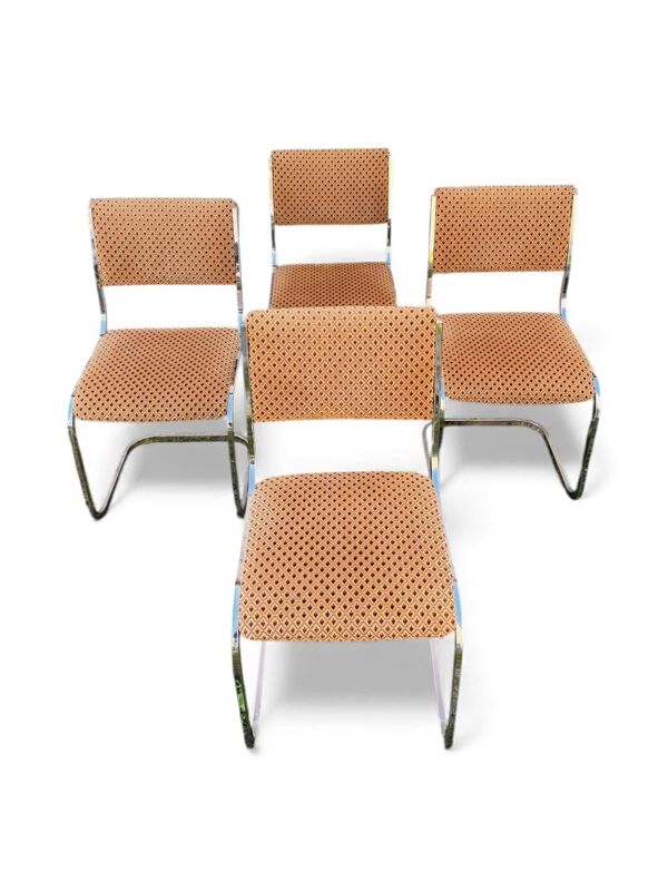 Suite de 4 chaises luge vintage des années 70