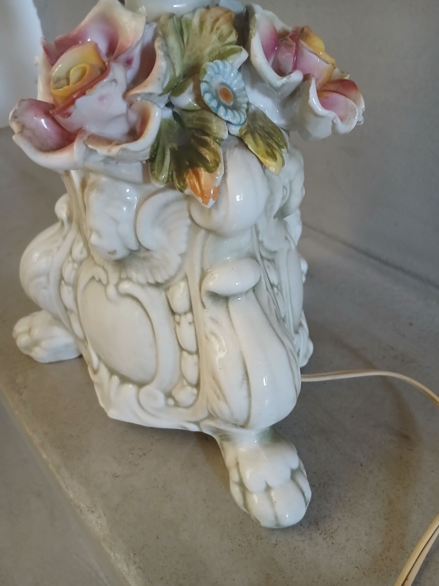 Antique lamp in Italian ceramic