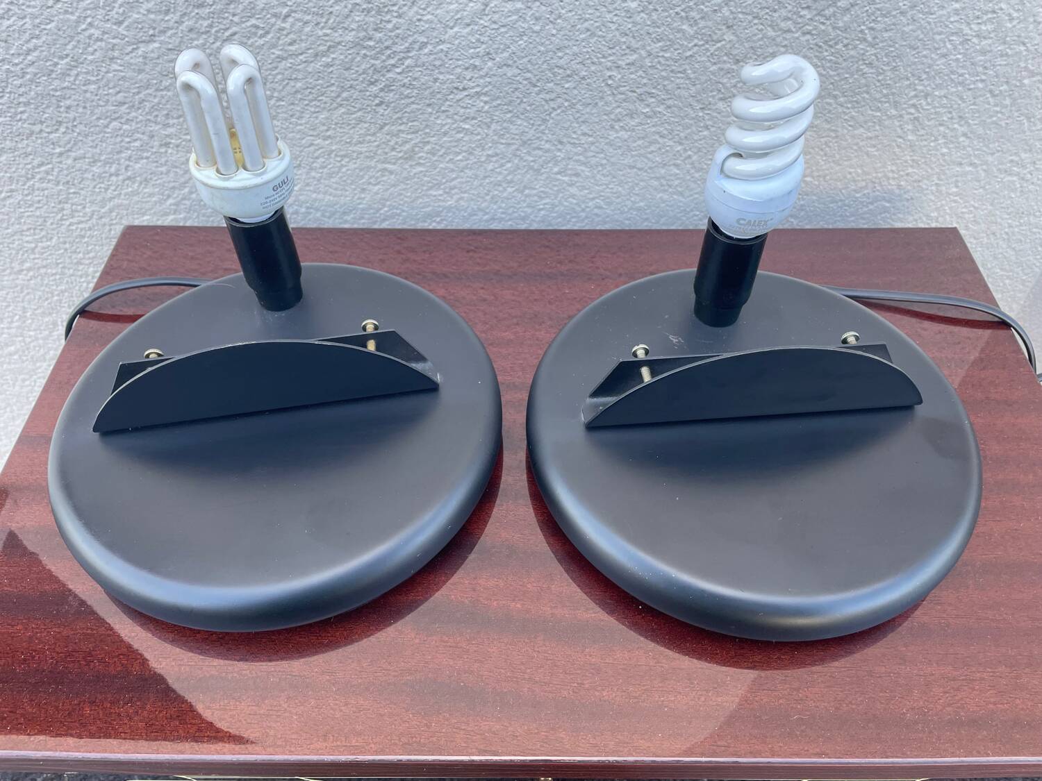 Paire de lampes demi-lune Murano li