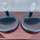Paire de lampes demi-lune Murano li