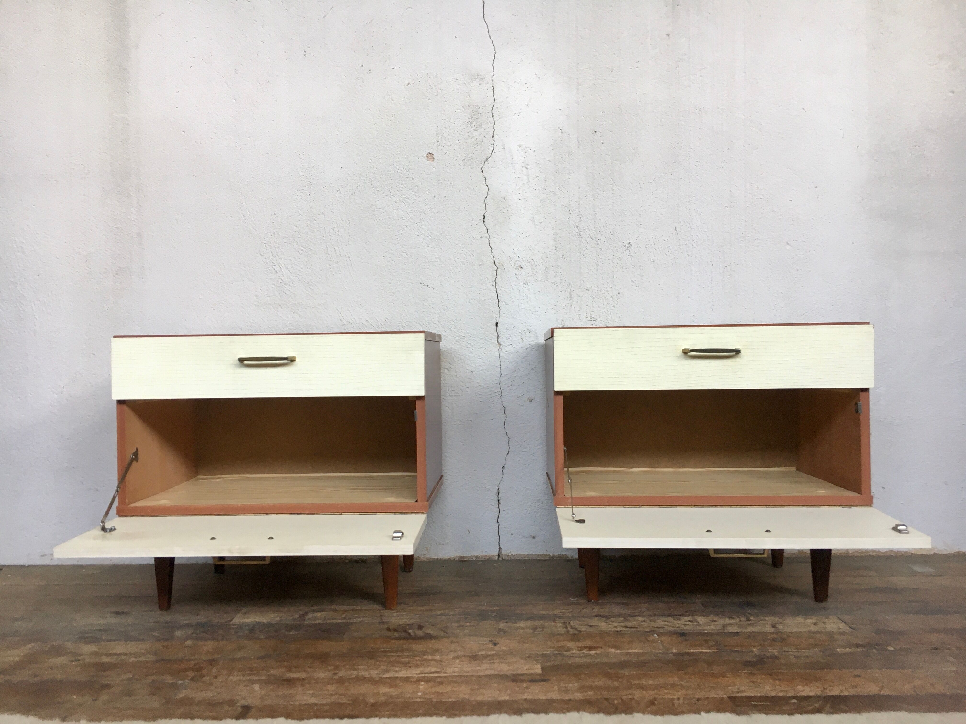 Pair of vintage bedside table bedside tables
