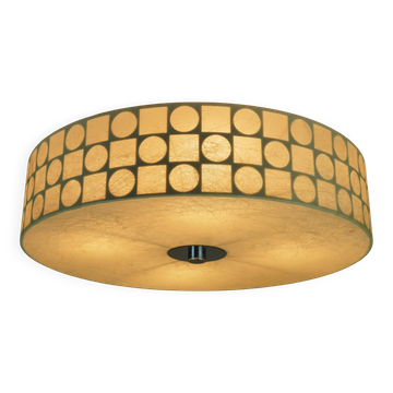 cocoon CEILING LAMP op art pattern 1960s goldkant fritz wauer