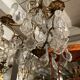 Cage chandelier with crystal tassels on bronze mount, Louis XV style