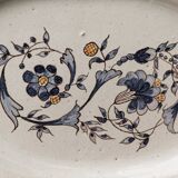 Oval earthenware dish from Nevers