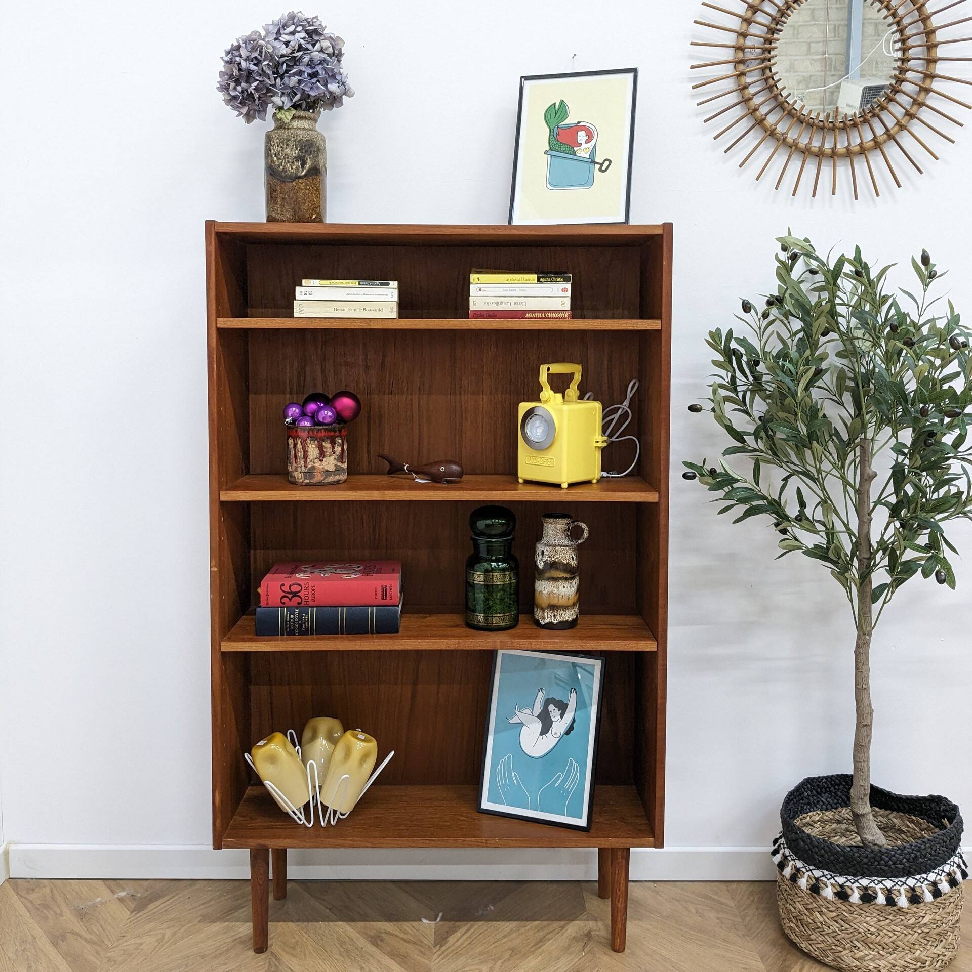 Vintage teak bookcase