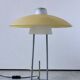 Glass and metal table lamp - Italian design 1990