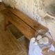 Antique wooden farm bench