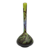 Vase En Verre Ampoule Camée, France 900 Émile Gallé Art Nouveau Décoration Florale
