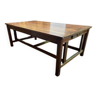 Solid oak crisscross farmhouse table