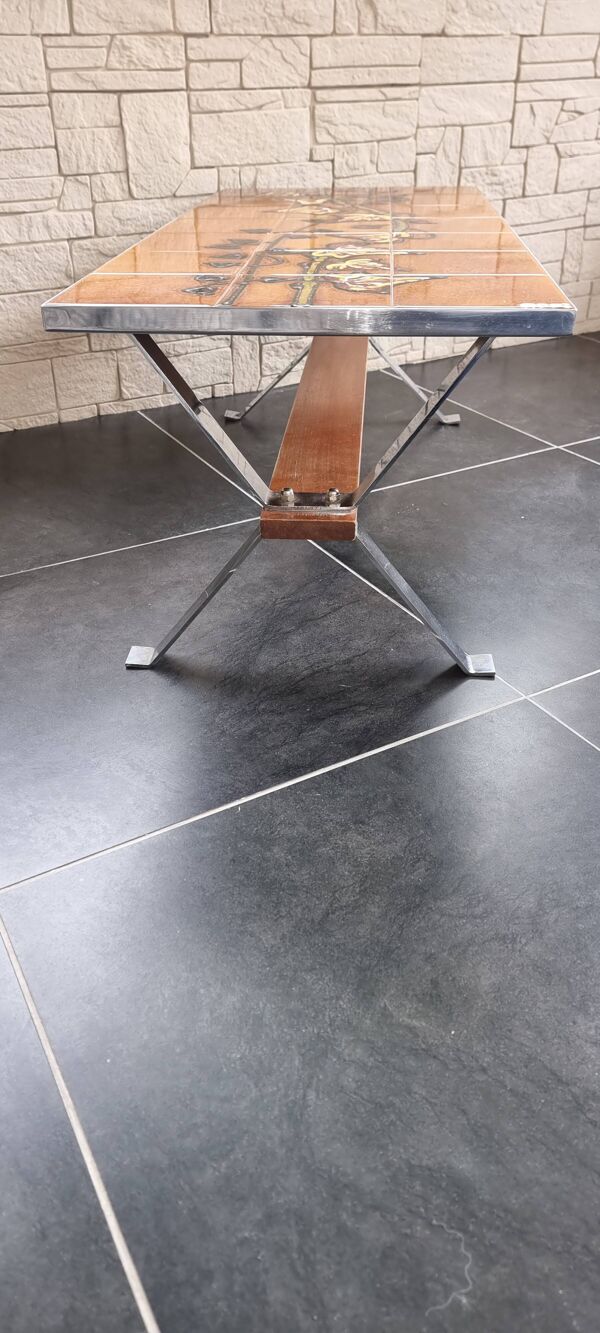 Table basse carreaux de céramique signés ADRI 1970