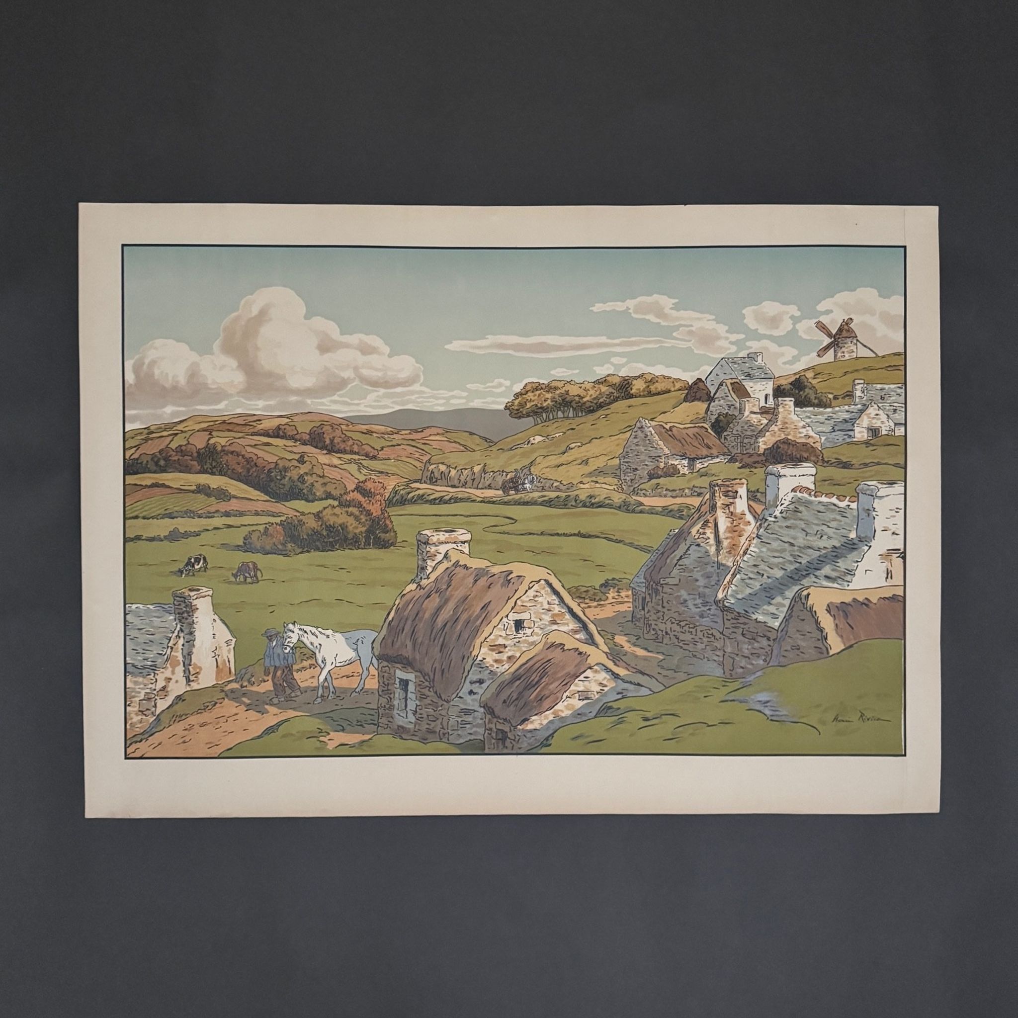 Lithographie par Henri Rivière Les Aspects de la Nature - Le Vallon