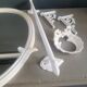 White enameled cast iron bathroom set