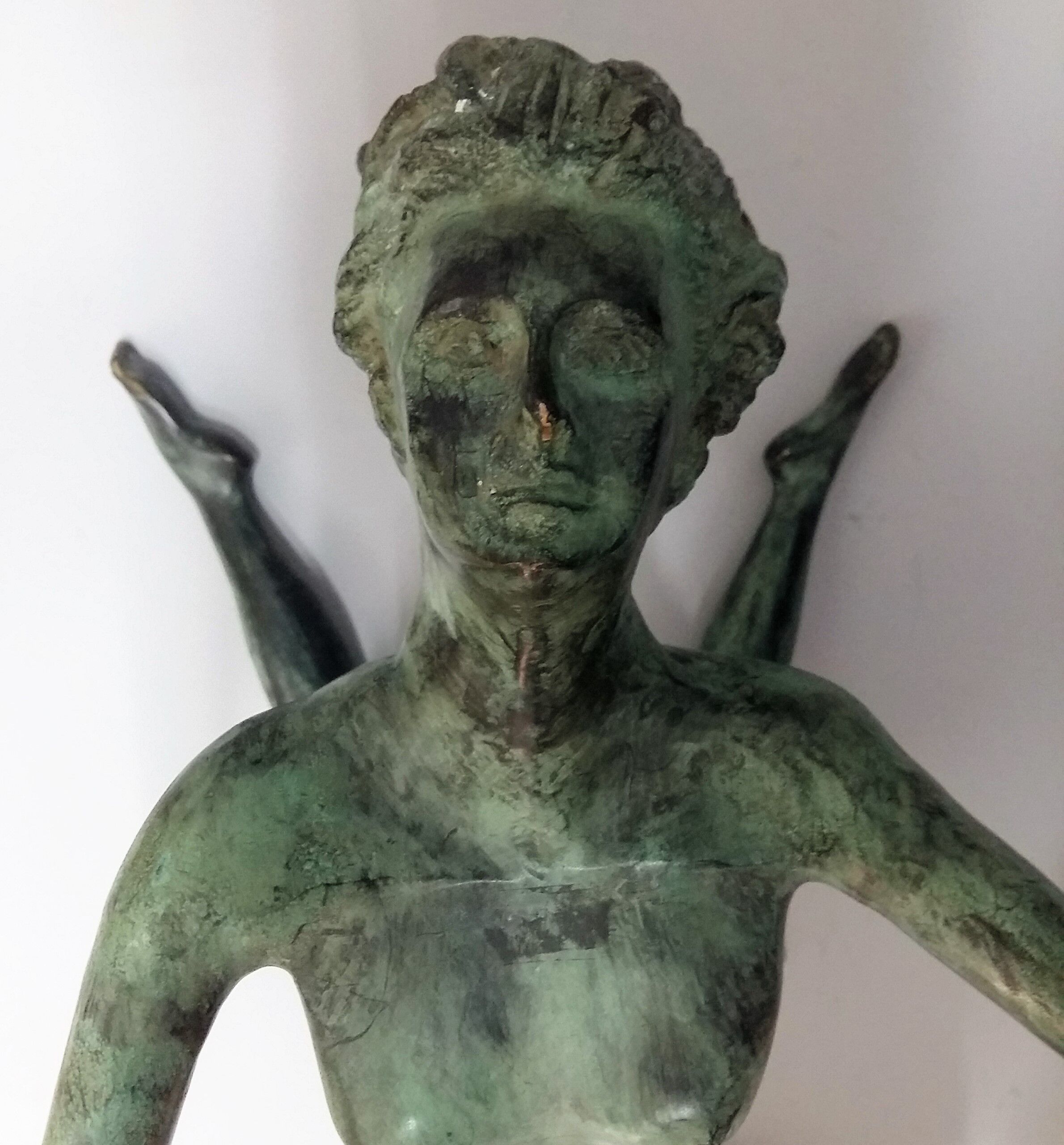 Table low vintage brass and glass. Circa 70