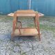 Ancienne desserte en bois vintage pieds compas scandinave