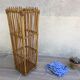 Panier rotin et tissu vishy bleu vintage