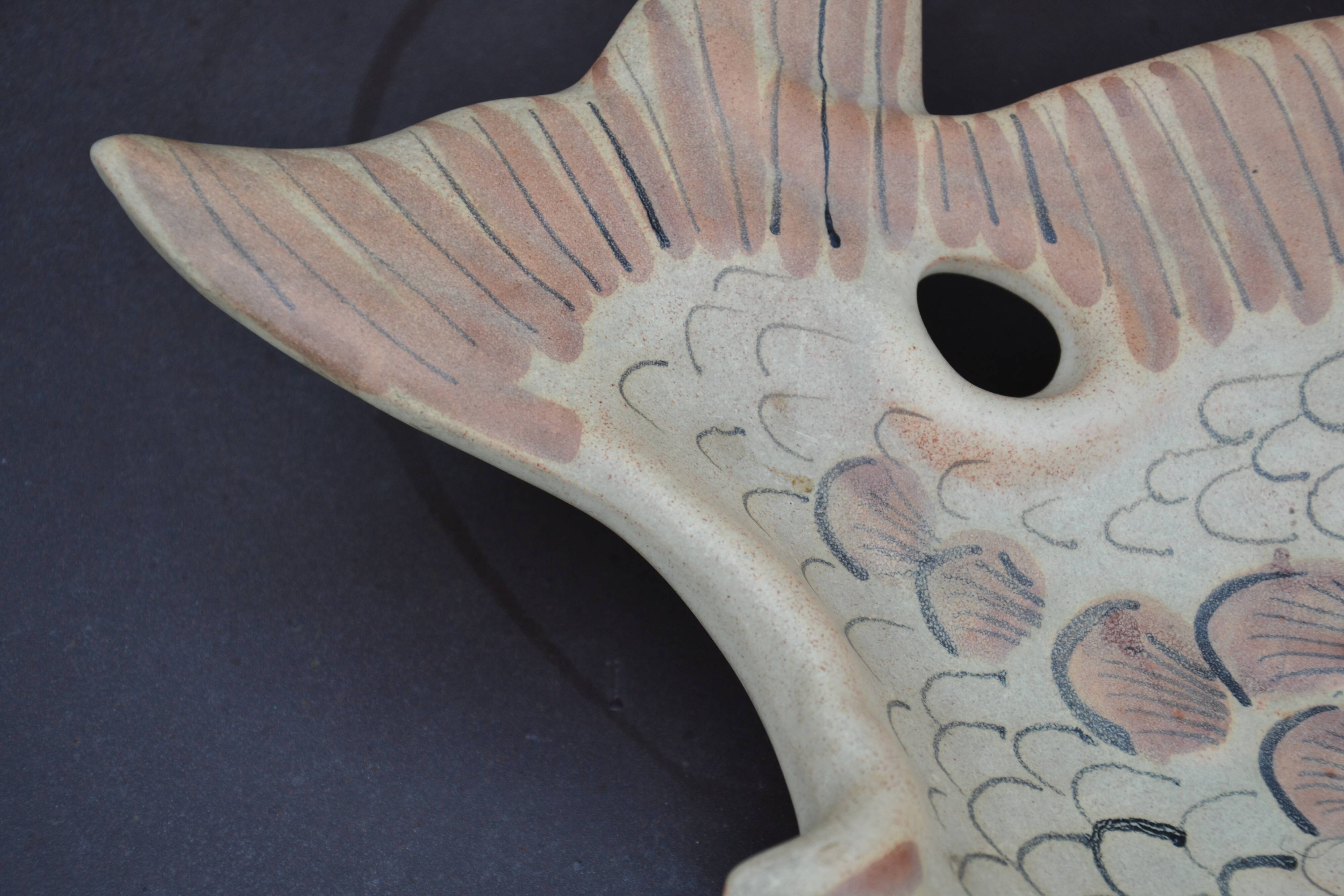 Large ceramic fish dish/bowl from Vallauris.