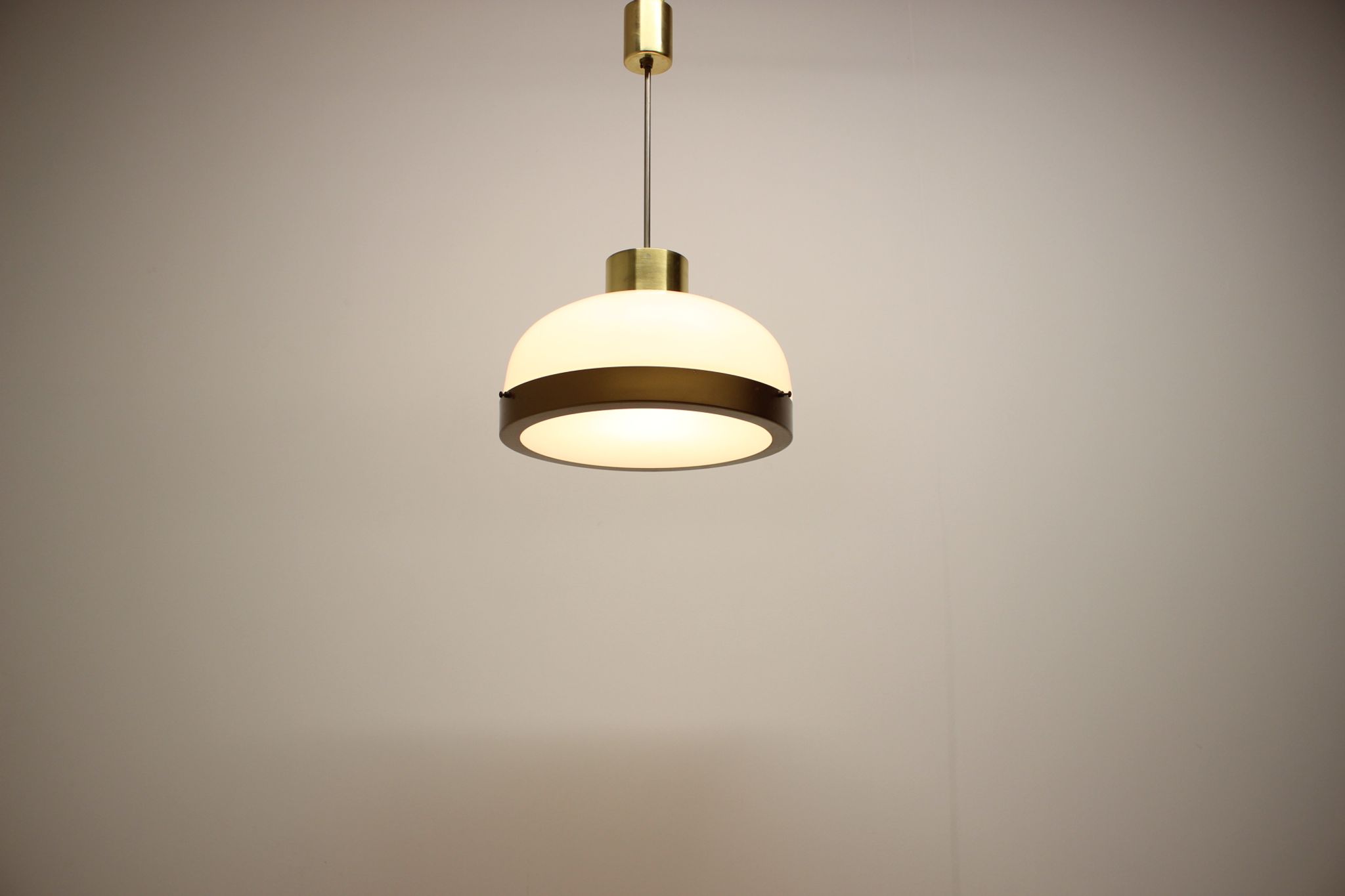 Mid-century glass chandelier/kamenicky senov, 1970's
