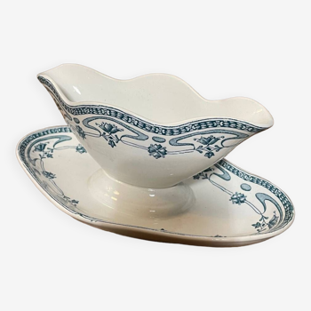 Vintage St Amand gravy boat, Mogador model