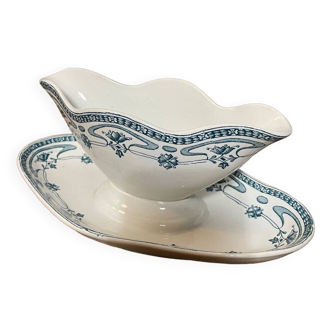 Vintage St Amand gravy boat, Mogador model