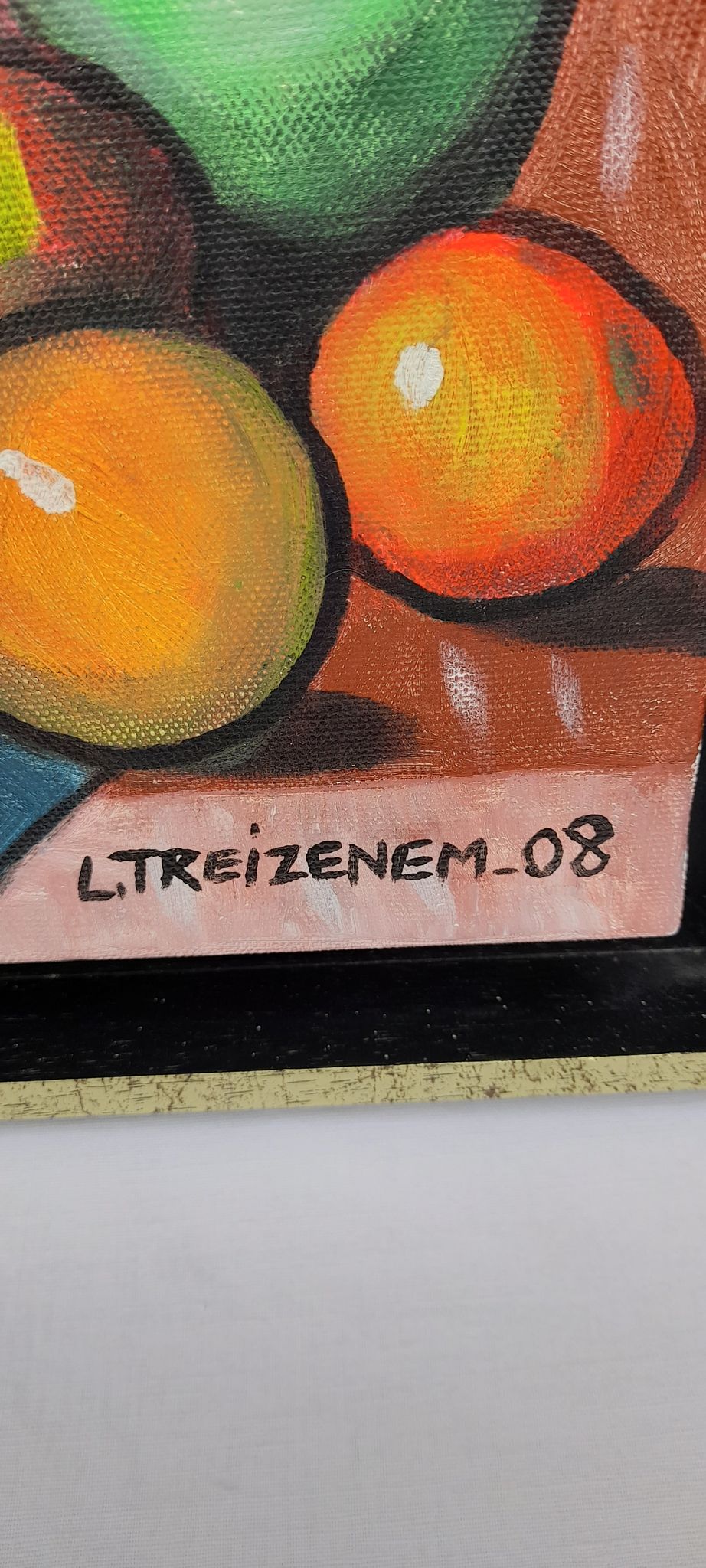 The veil of dawn oil on canvas signed Laurence Treizenem 41 x 33 cm
