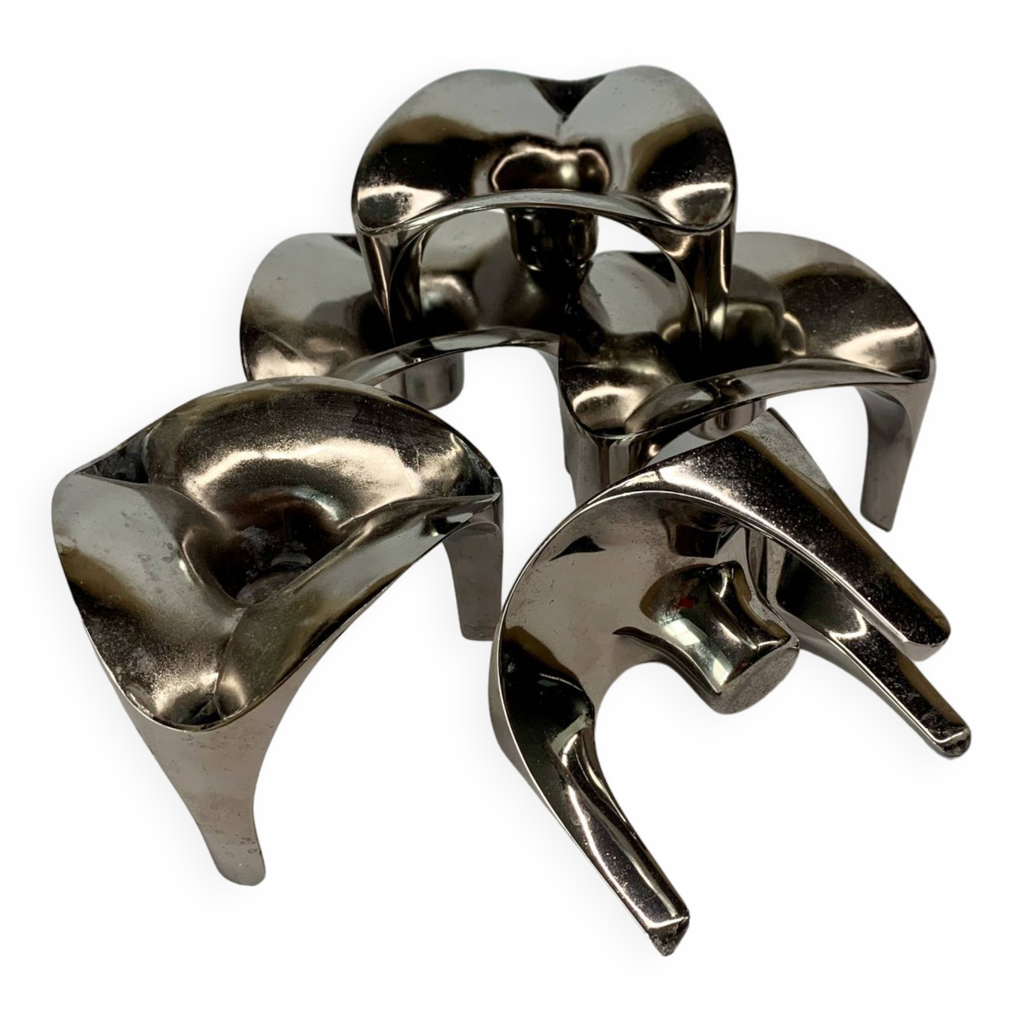 Stackable Candleholder set of 5, Germany 1970s